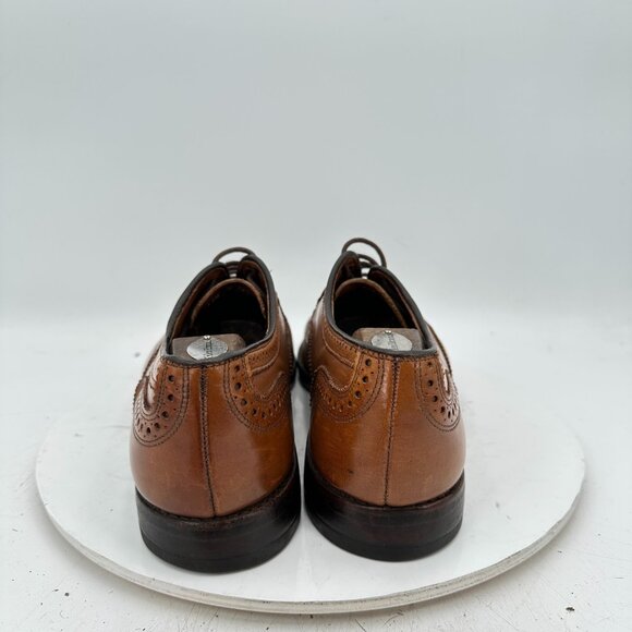 Allen Edmonds Strand Men Sz 11.5D Brown Leather Brogue Cap Toe Oxford Dress Shoe - Picture 5 of 11